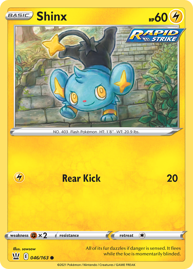 Shinx 46 Common card from Battle Styles