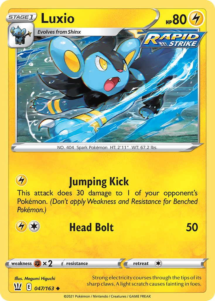 Luxio 47/163 Uncommon card from Battle Styles