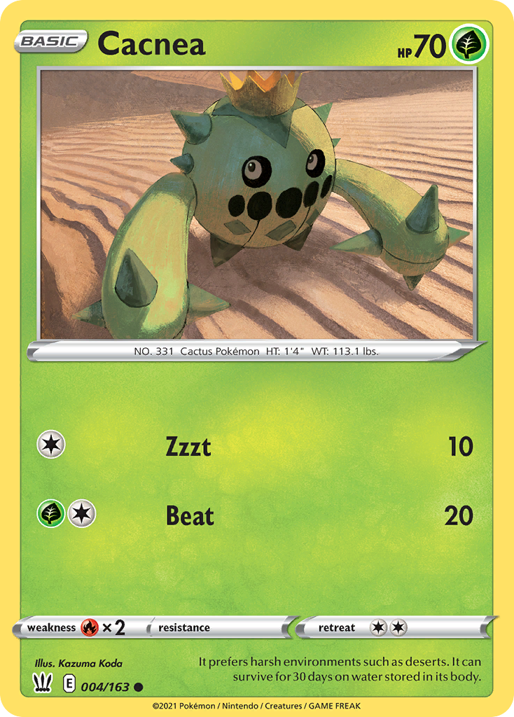 Cacnea 4 Common card from Battle Styles