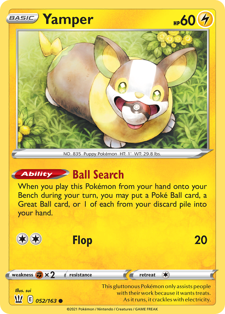 Yamper 52 Common card from Battle Styles