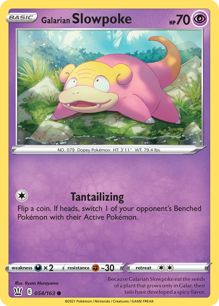Galarian Slowpoke 54/163 Common card from Battle Styles