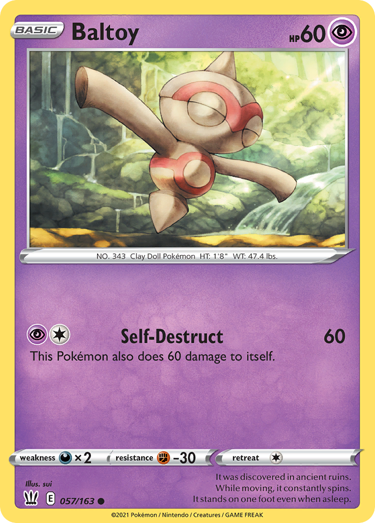 Baltoy 57 Common card from Battle Styles