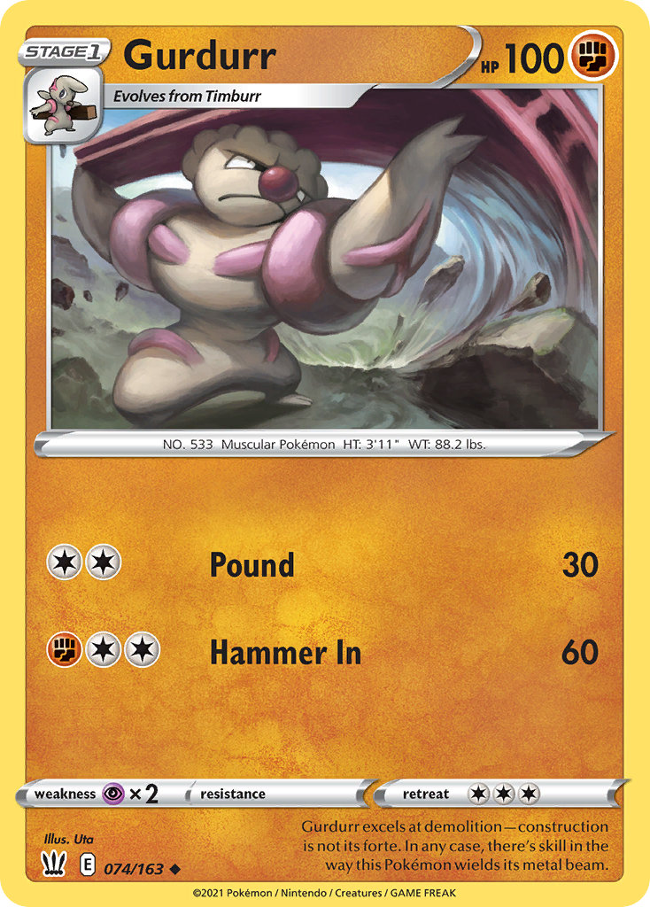 Gurdurr 74 Uncommon card from Battle Styles