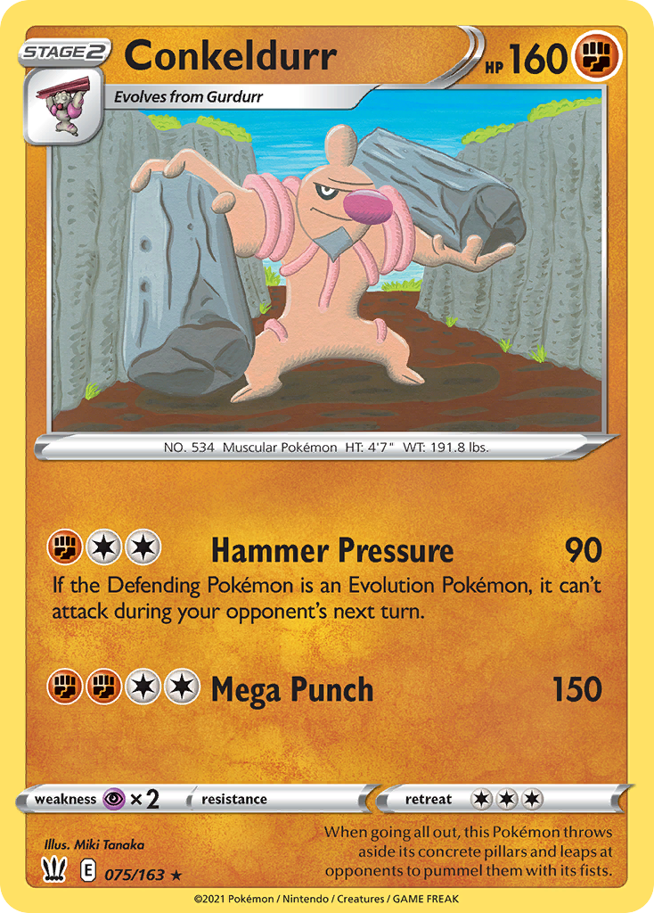 Conkeldurr 75 Rare card from Battle Styles