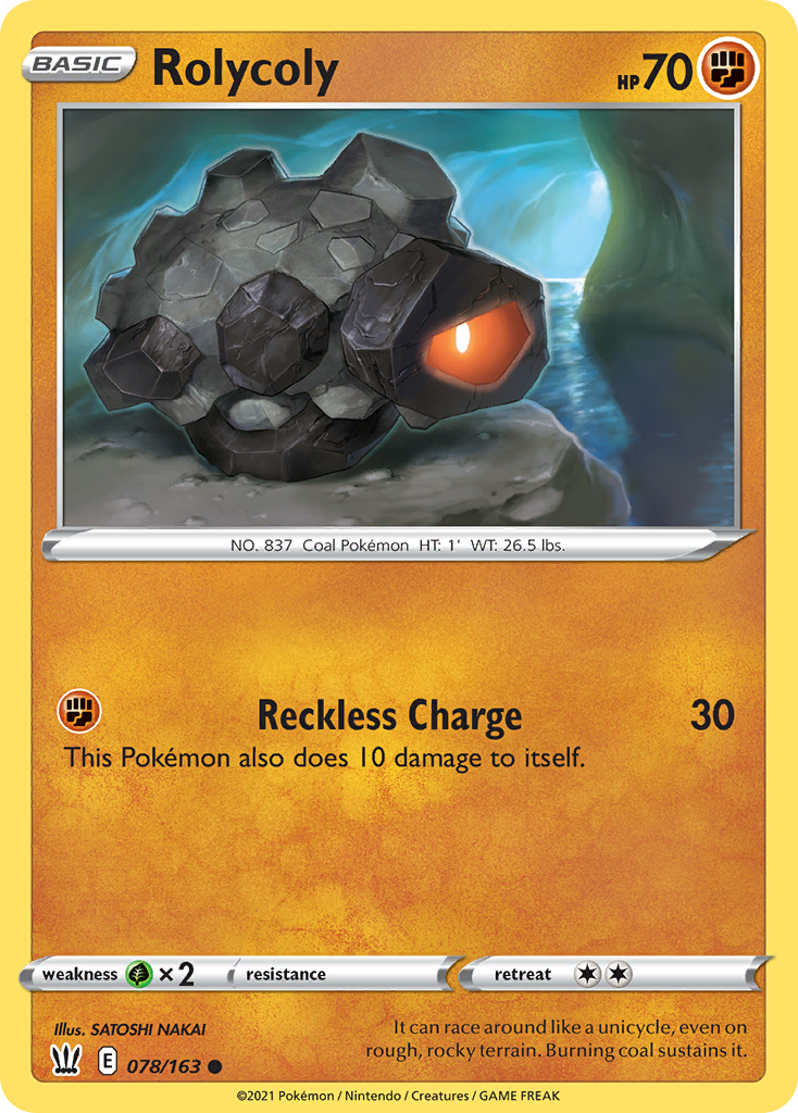Rolycoly 78 Common card from Battle Styles