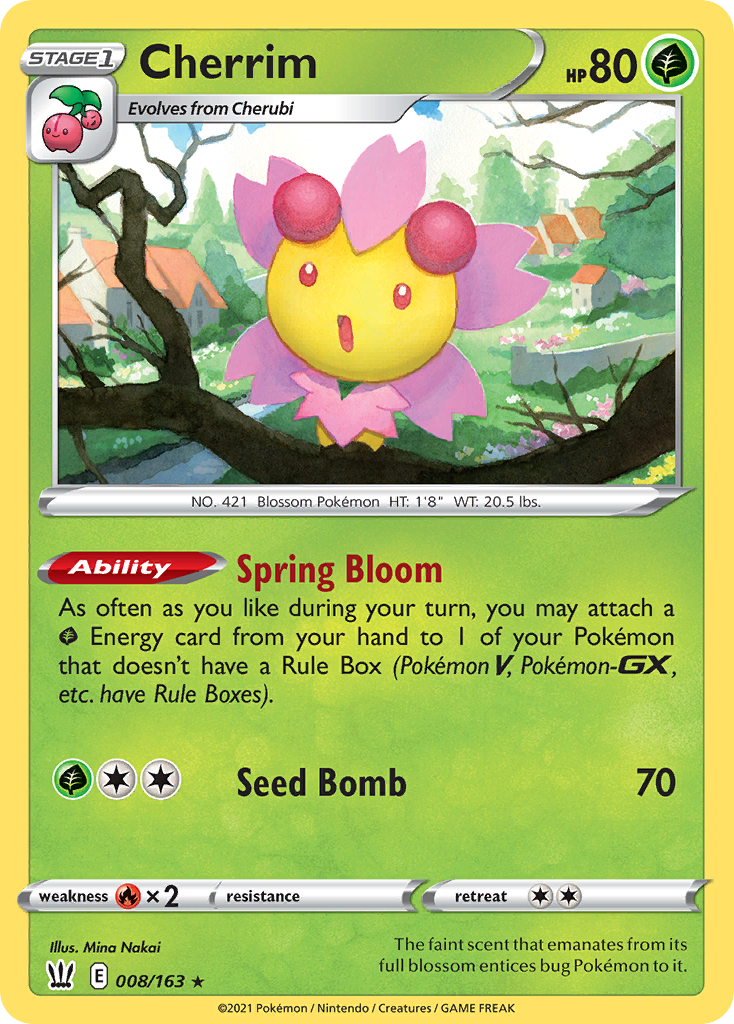 Cherrim 8 Rare Holo card from Battle Styles