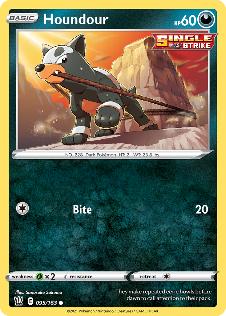 Houndour 95 Common card from Battle Styles