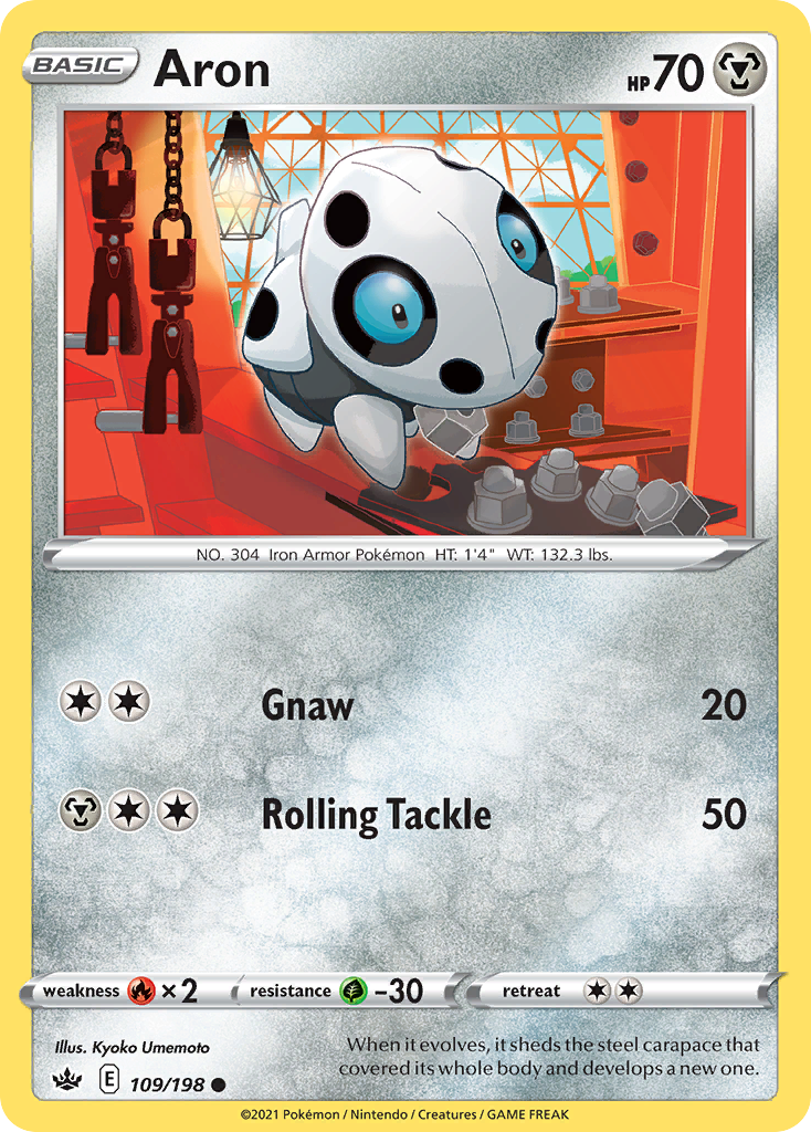 Aron 109 Common card from Chilling Reign