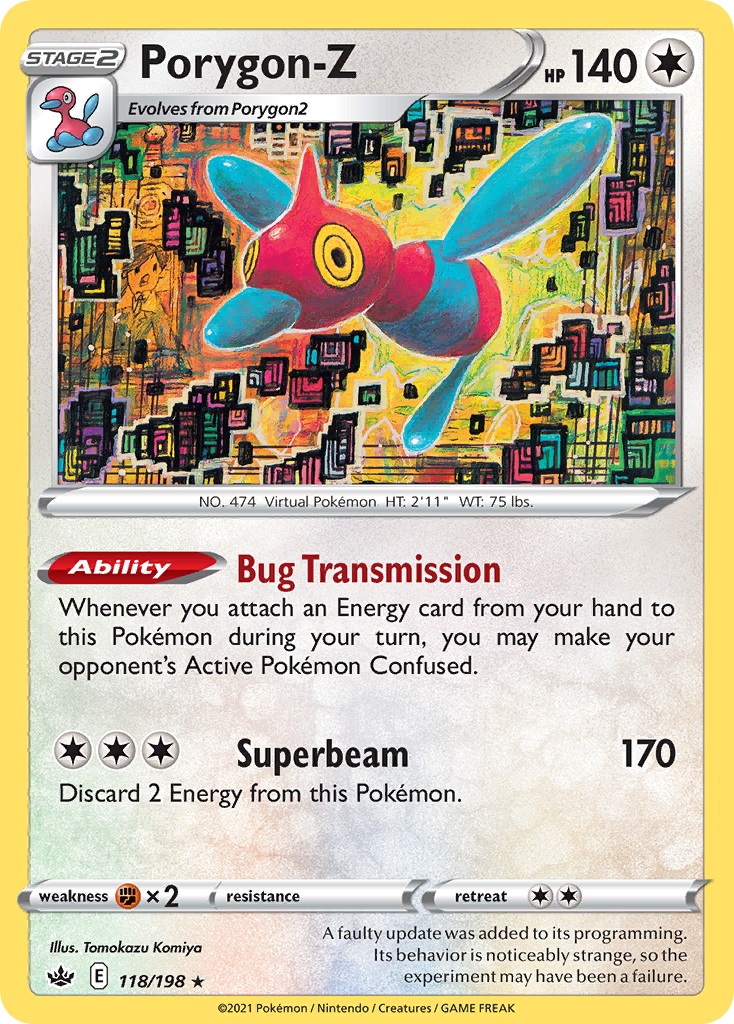 Porygon-Z 118/198 Rare Holo card from Chilling Reign
