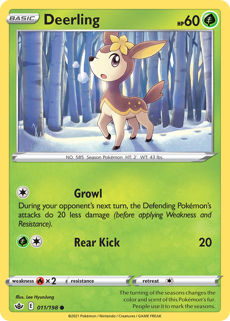 Deerling 11 Common card from Chilling Reign