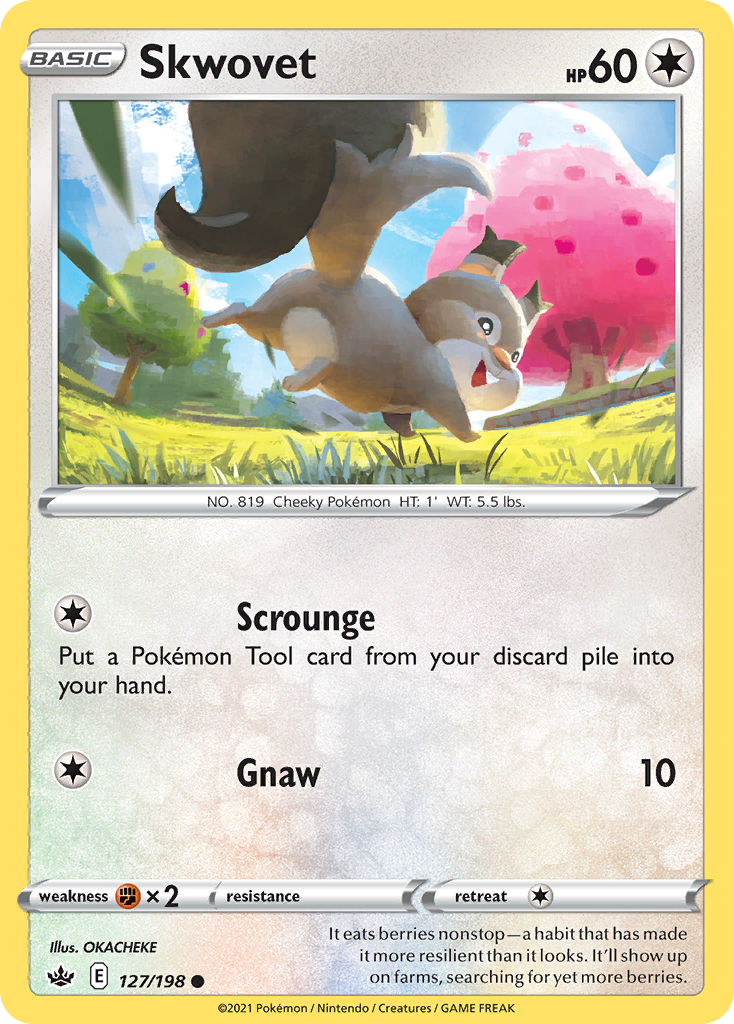 Skwovet 127 Common card from Chilling Reign