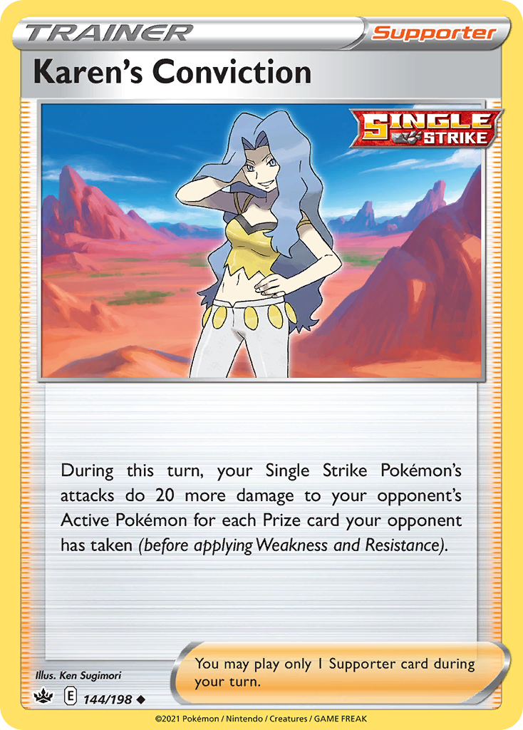 Karen's Conviction 144 Uncommon card from Chilling Reign
