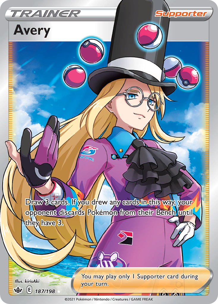 Avery 187 Rare Ultra card from Chilling Reign