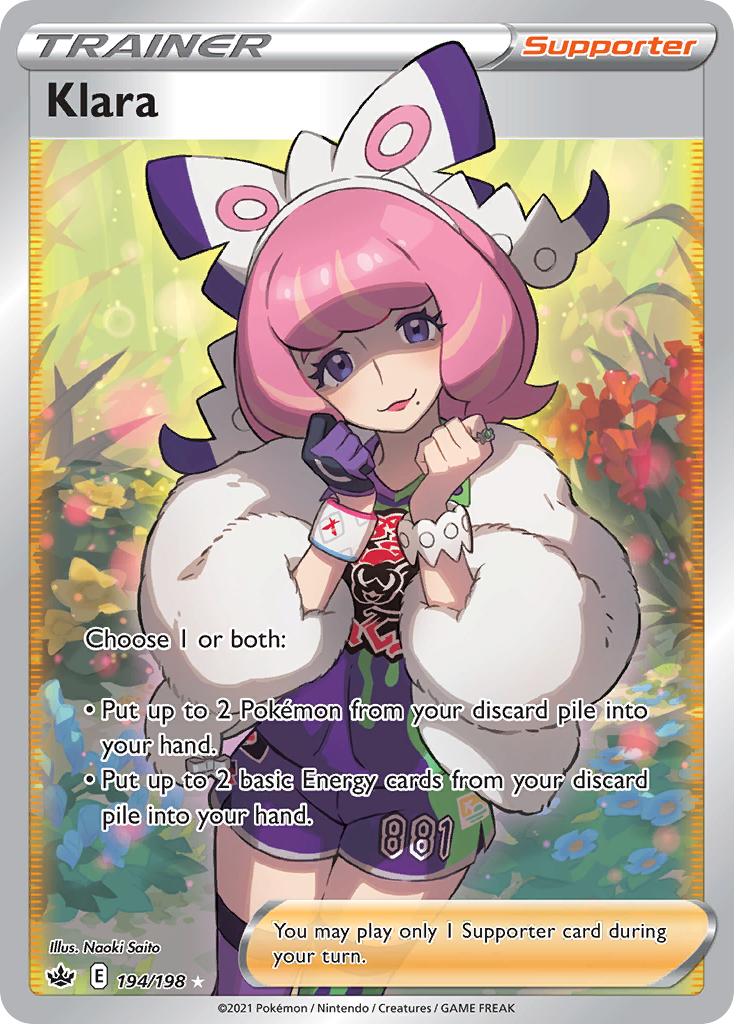 Klara 194 Rare Ultra card from Chilling Reign
