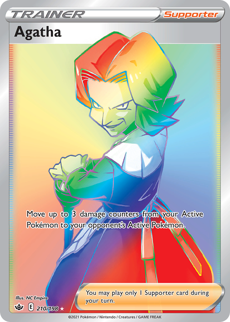 Agatha 210 Rare Rainbow card from Chilling Reign
