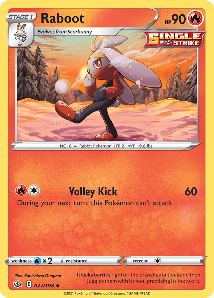 Raboot 27 Uncommon card from Chilling Reign