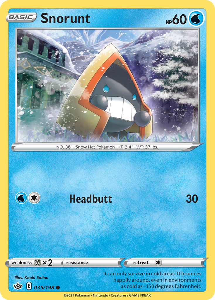 Snorunt 35 Common card from Chilling Reign