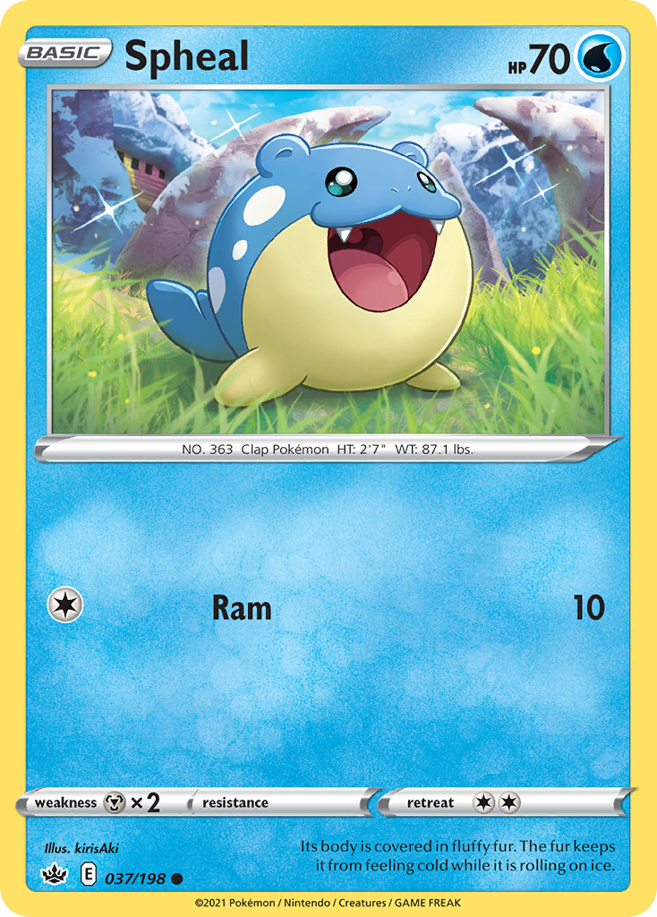 Spheal 37 Common card from Chilling Reign