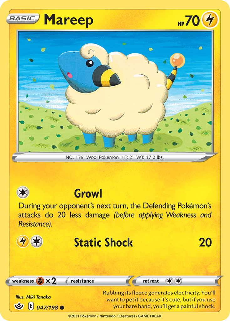 Mareep 47 Common card from Chilling Reign