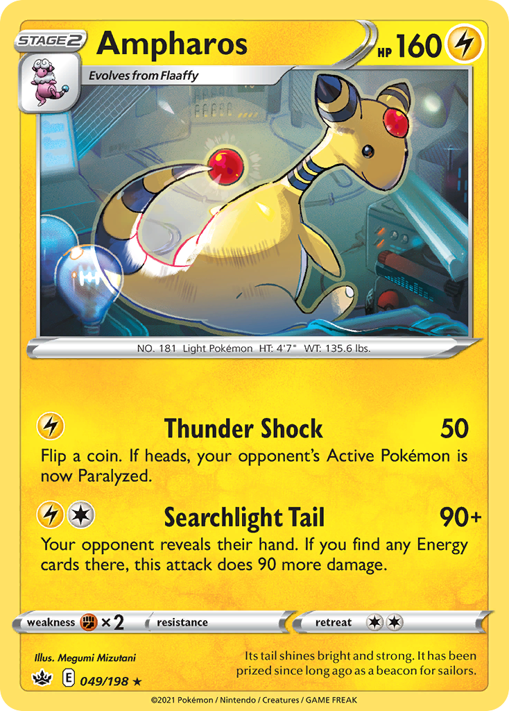 Ampharos 49 Rare card from Chilling Reign