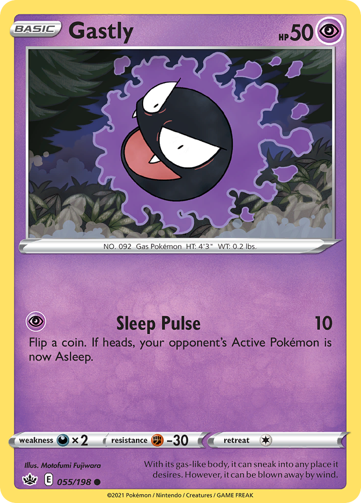 Gastly 55 Common card from Chilling Reign