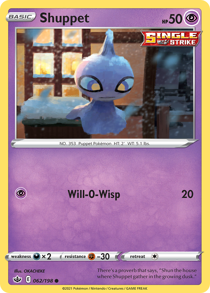 Shuppet 62 Common card from Chilling Reign