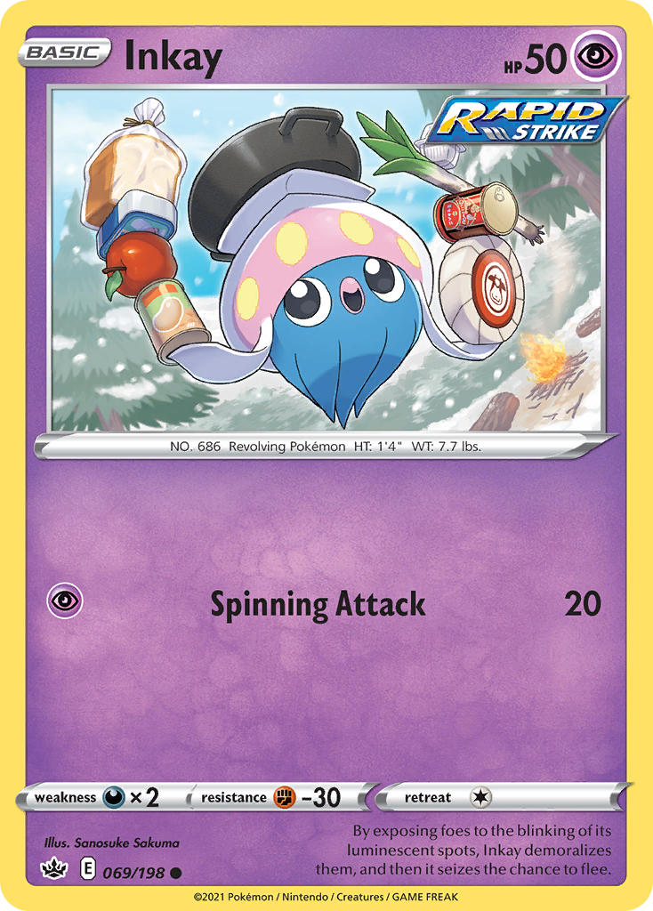 Inkay 69 Common card from Chilling Reign