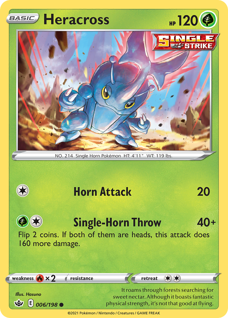 Heracross 6/198 Common card from Chilling Reign