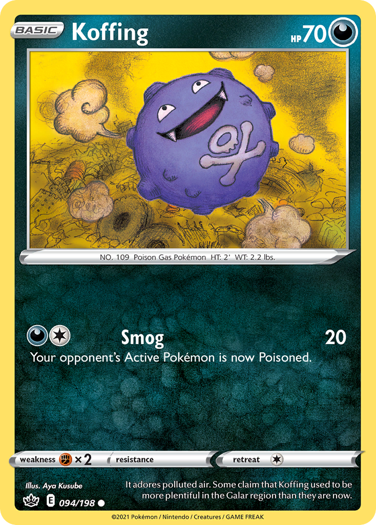 Koffing 94 Common card from Chilling Reign
