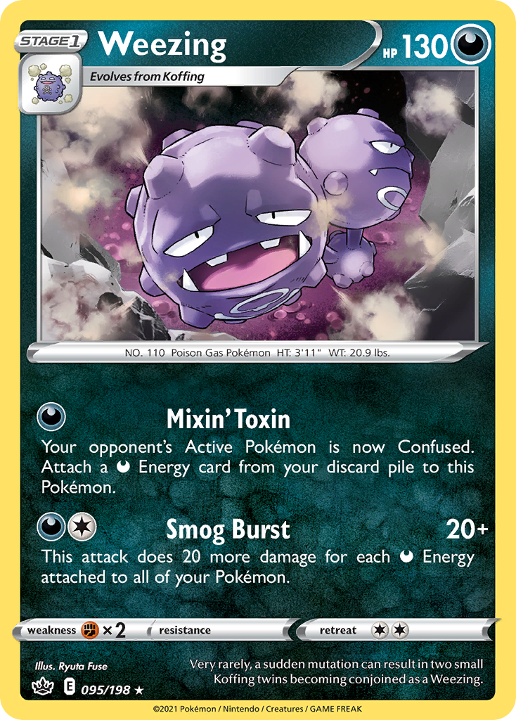 Weezing 95/198 Rare card from Chilling Reign