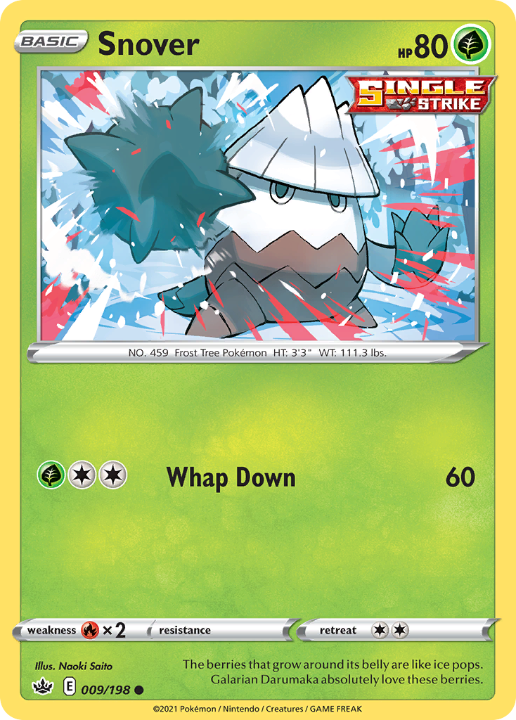 Snover 9 Common card from Chilling Reign