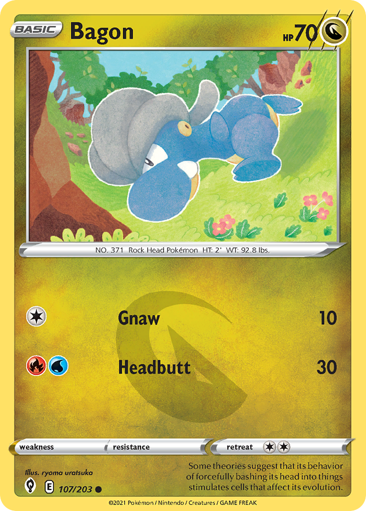 Bagon 107 Common card from Evolving Skies