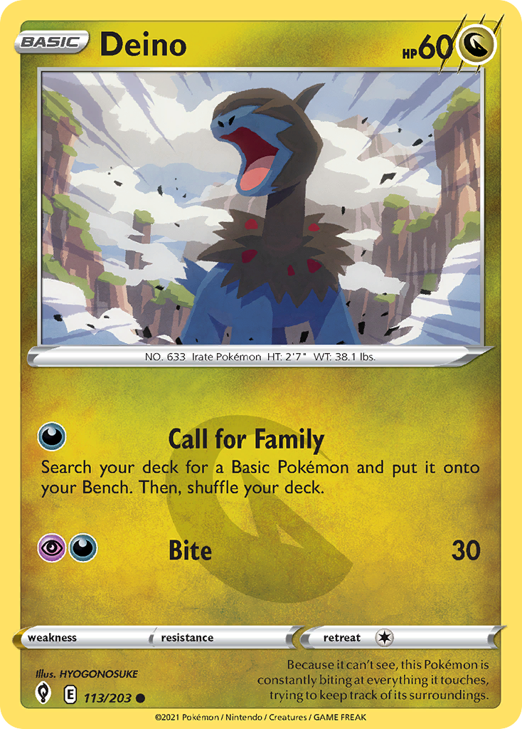 Deino 113/203 Common card from Evolving Skies