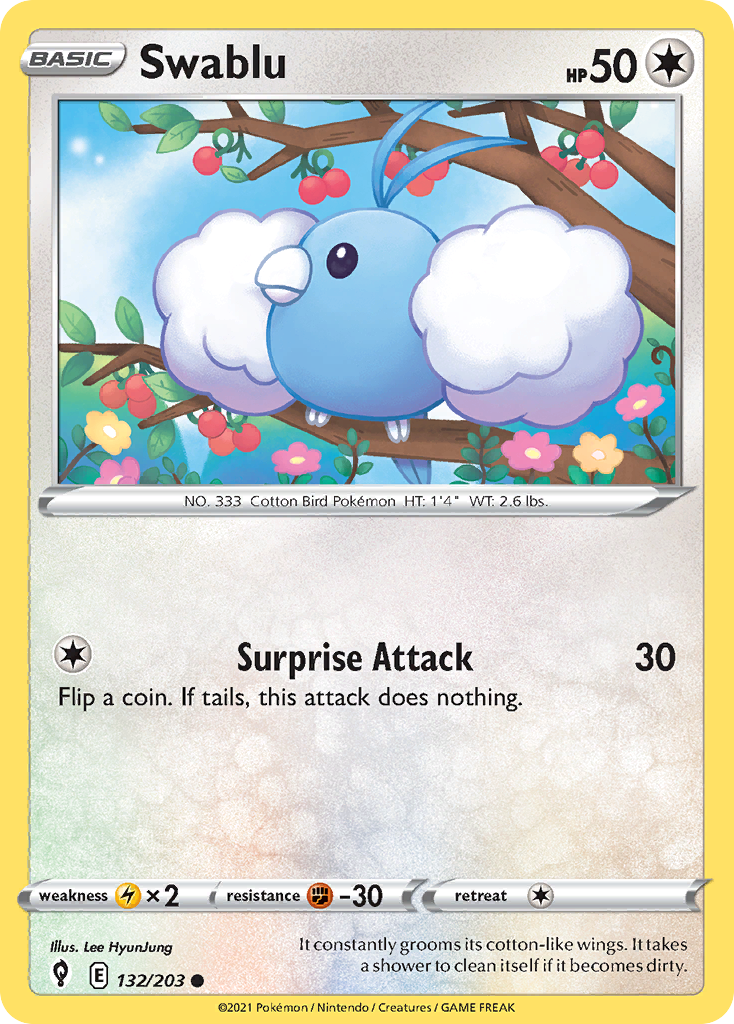 Swablu 132/203 Common card from Evolving Skies
