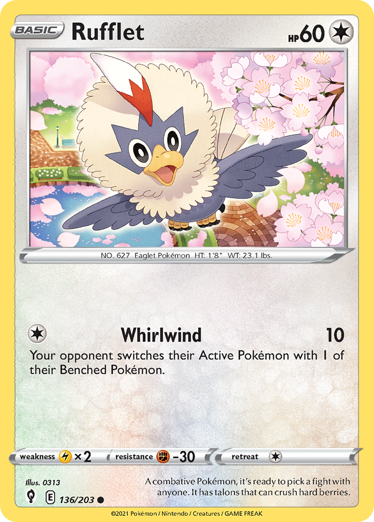 Rufflet 136/203 Common card from Evolving Skies