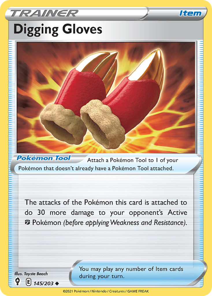 Digging Gloves 145/203 Uncommon card from Evolving Skies