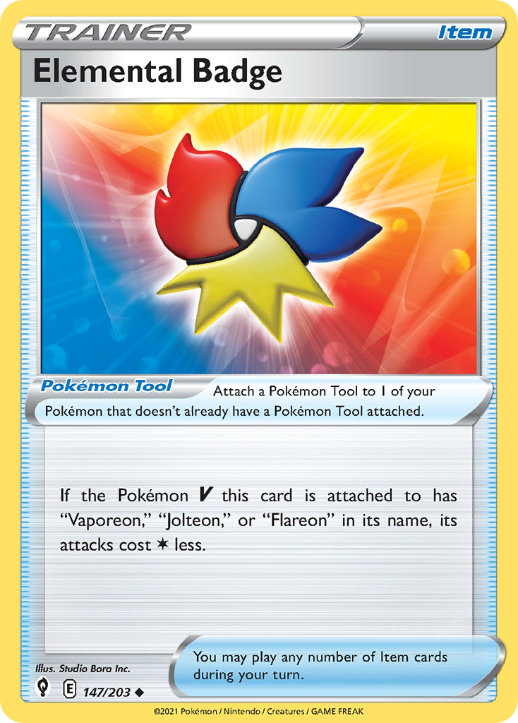 Elemental Badge 147/203 Uncommon card from Evolving Skies