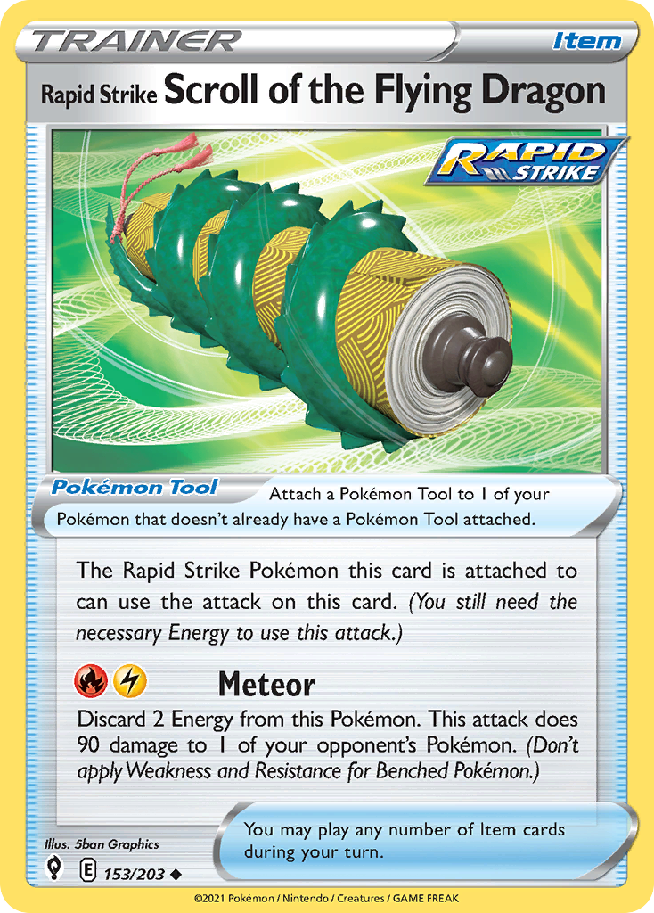 Rapid Strike Scroll of the Flying Dragon 153 Uncommon card from Evolving Skies