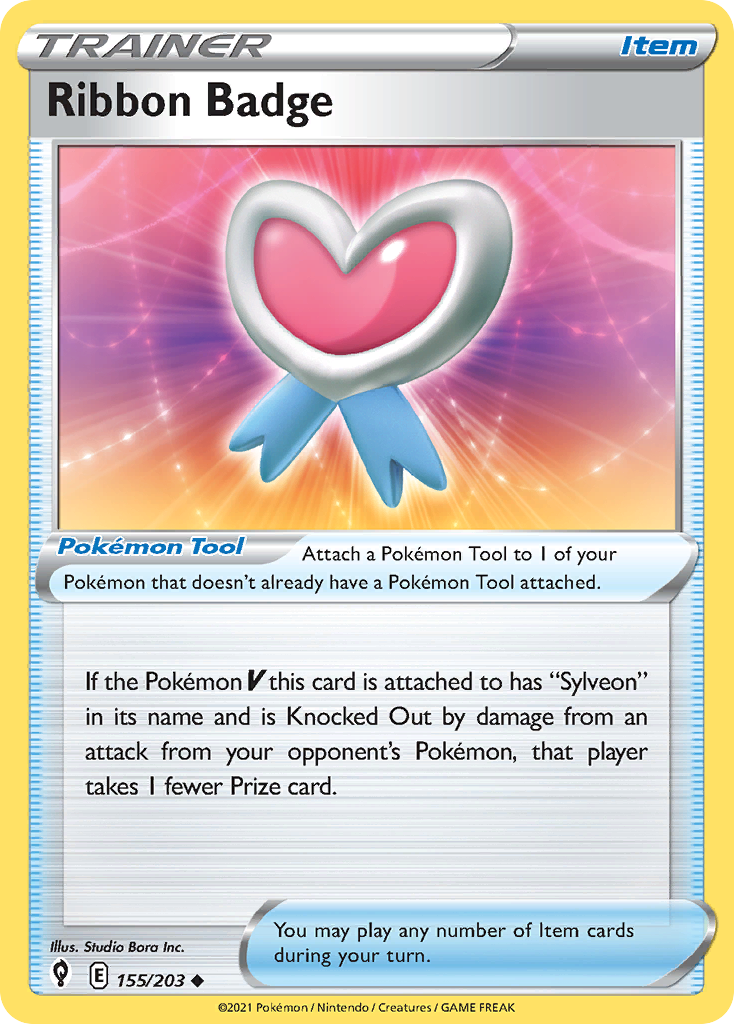 Ribbon Badge 155 Uncommon card from Evolving Skies