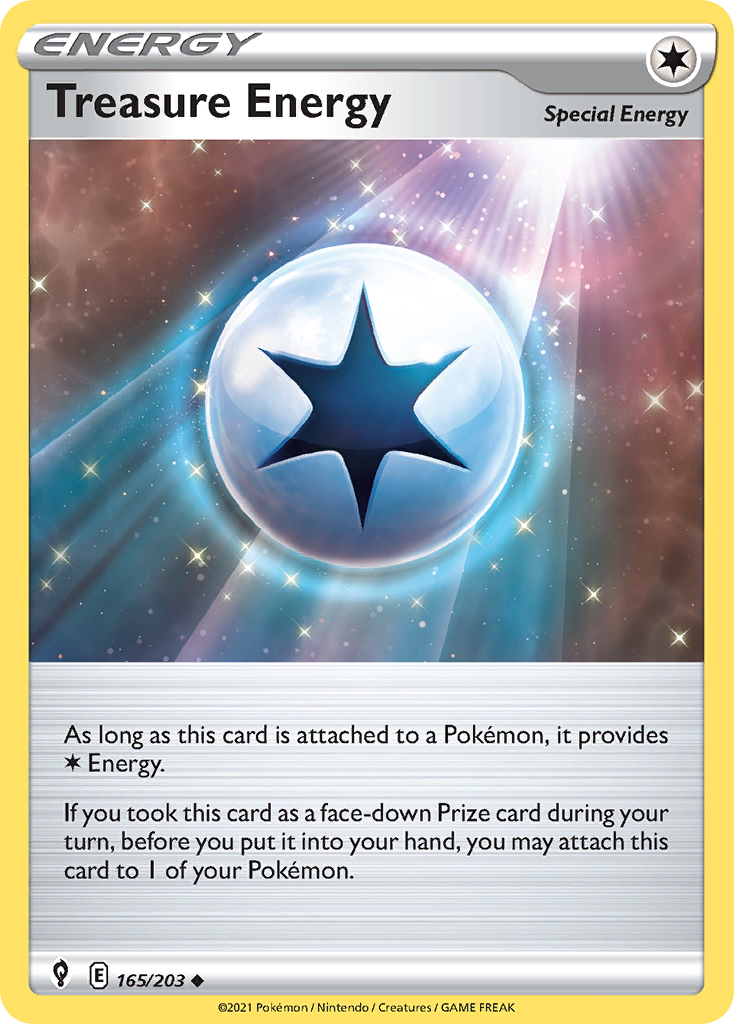 Treasure Energy 165 Uncommon card from Evolving Skies