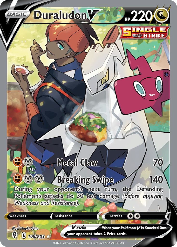 Duraludon V 198 Rare Ultra card from Evolving Skies