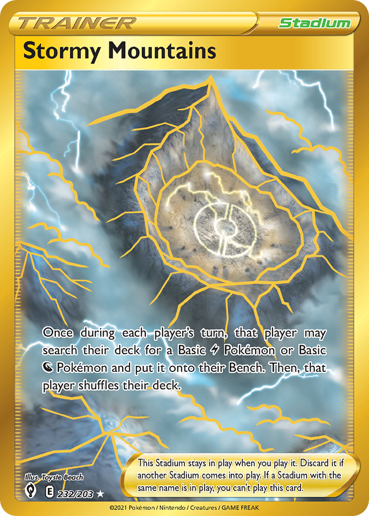 Stormy Mountains 232 Rare Secret card from Evolving Skies