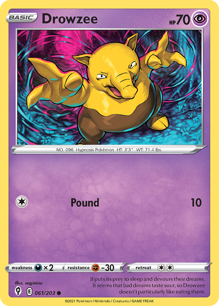 Drowzee 61/203 Common card from Evolving Skies