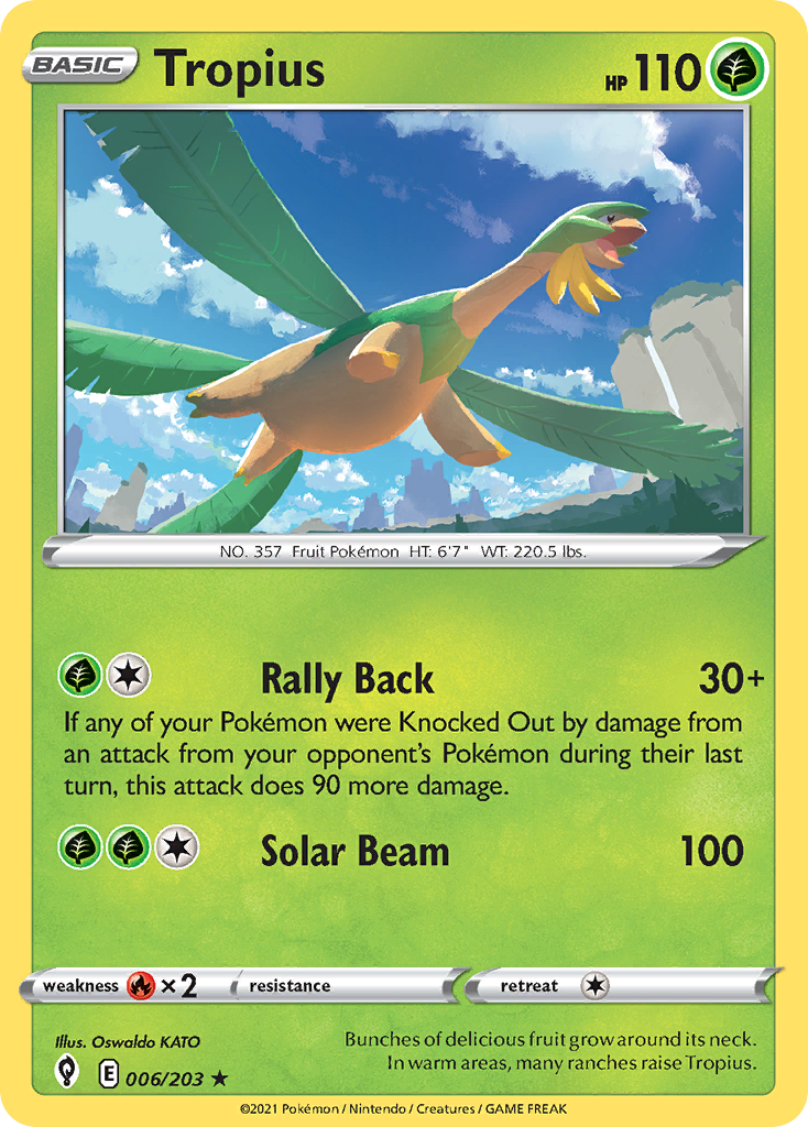 Tropius 6/203 Rare card from Evolving Skies