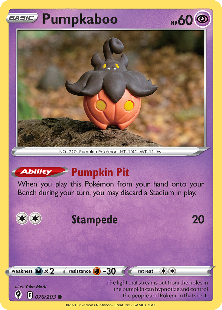 Pumpkaboo 76 Common card from Evolving Skies