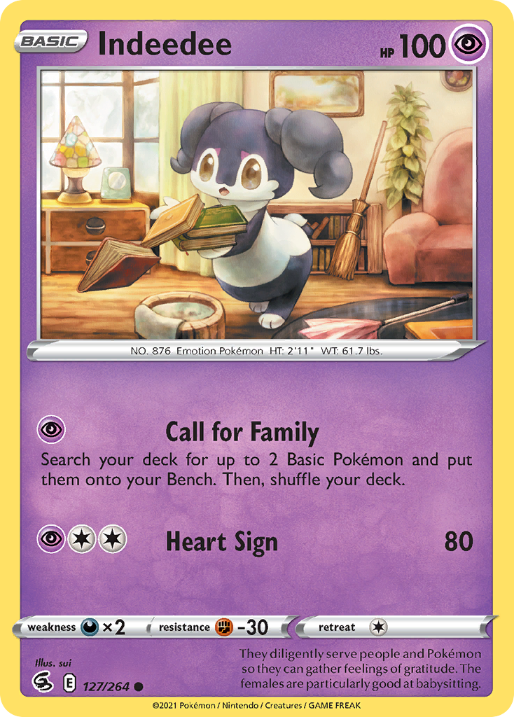 Indeedee 127/264 Common card from Fusion Strike