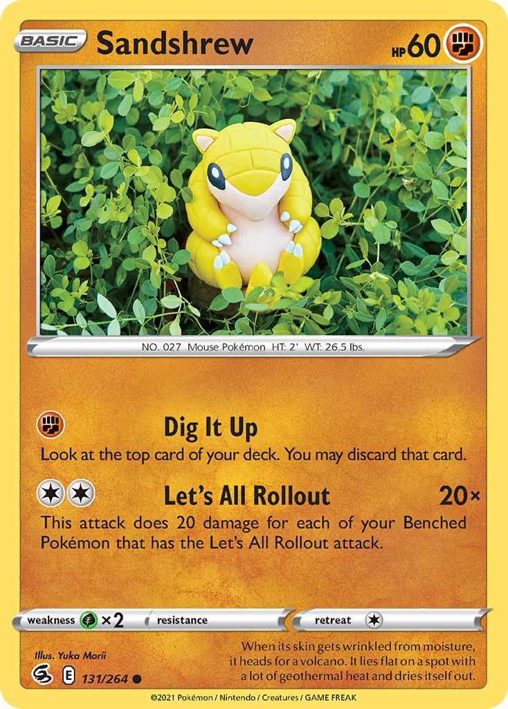 Sandshrew 131/264 Common card from Fusion Strike