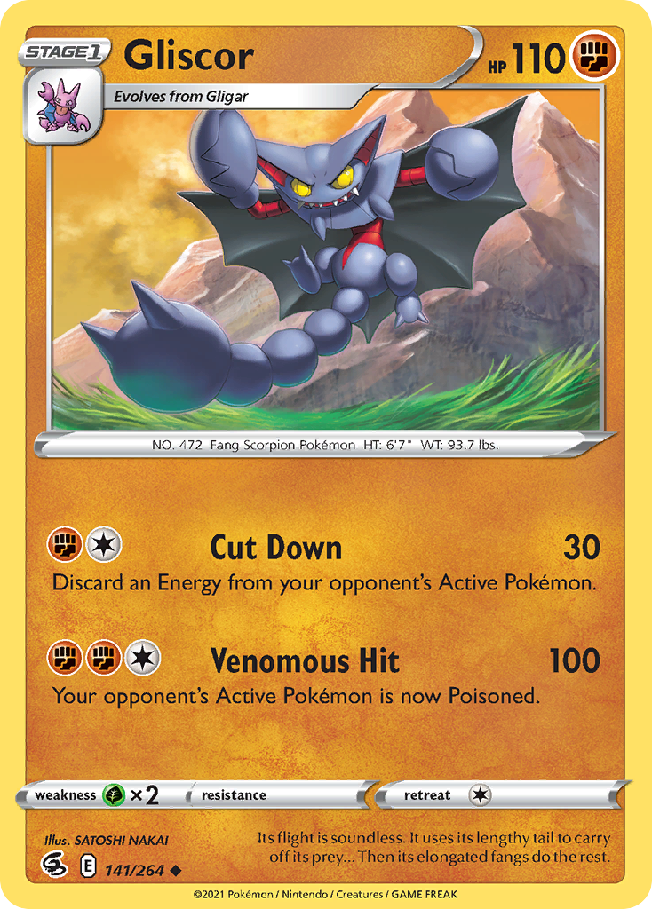 Gliscor 141 Uncommon card from Fusion Strike