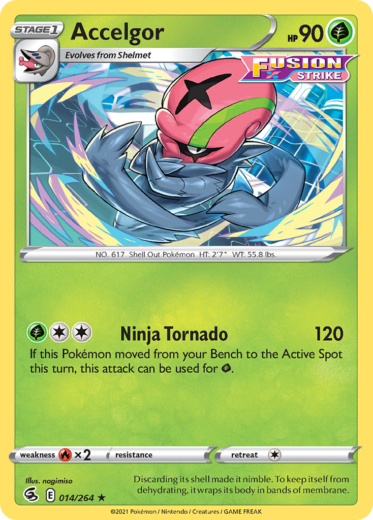 Accelgor 14/264 Rare card from Fusion Strike