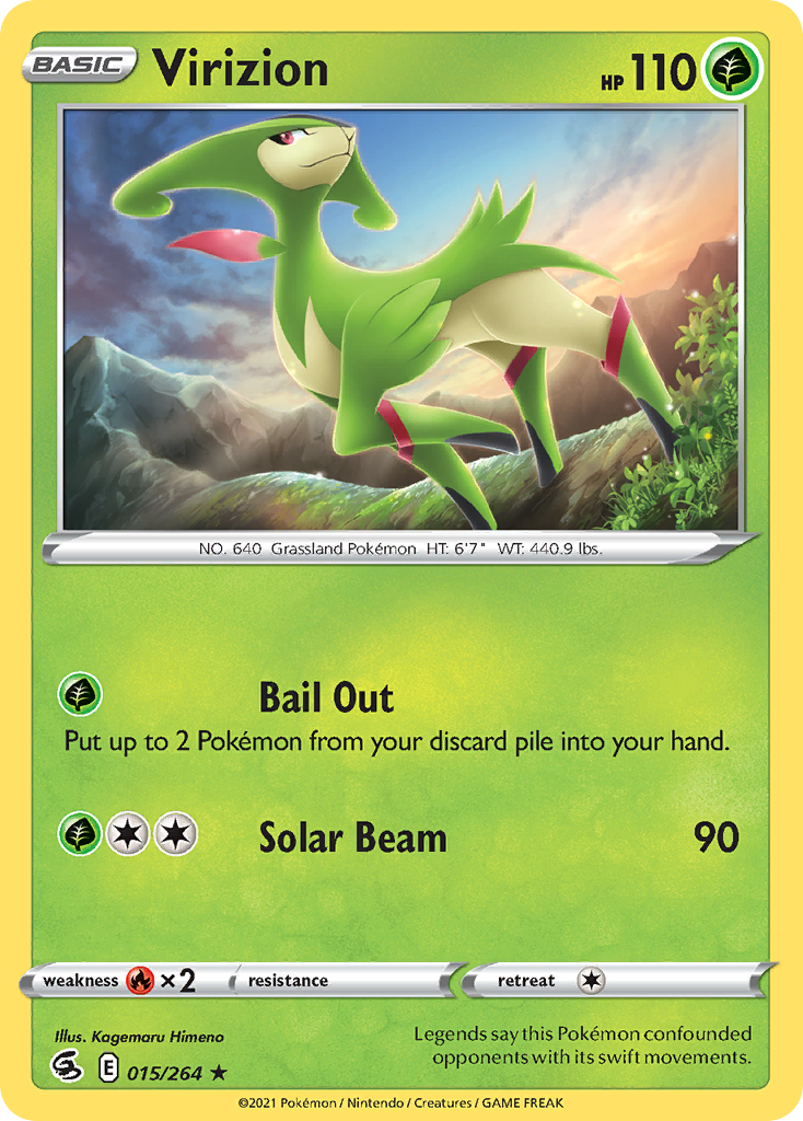 Virizion 15 Rare card from Fusion Strike